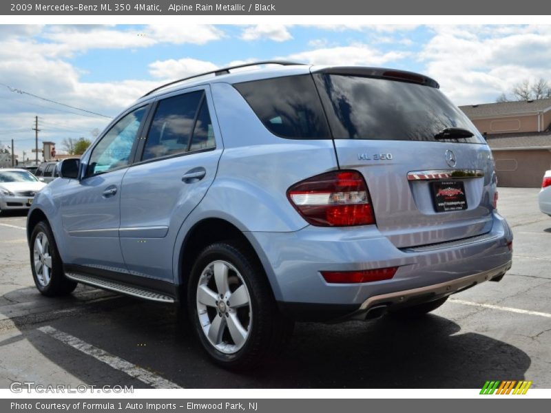 Alpine Rain Metallic / Black 2009 Mercedes-Benz ML 350 4Matic