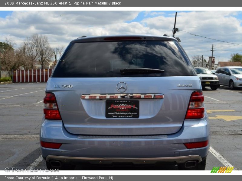 Alpine Rain Metallic / Black 2009 Mercedes-Benz ML 350 4Matic