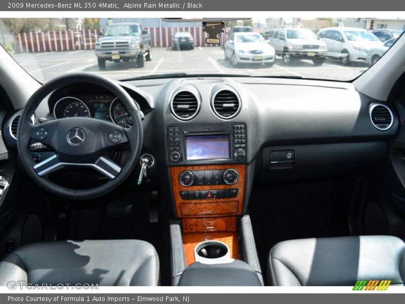 Alpine Rain Metallic / Black 2009 Mercedes-Benz ML 350 4Matic