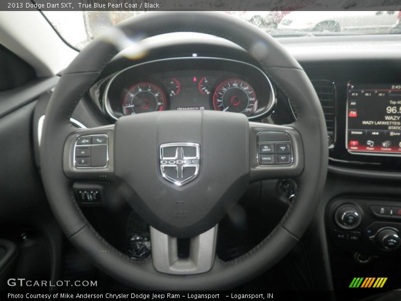True Blue Pearl Coat / Black 2013 Dodge Dart SXT