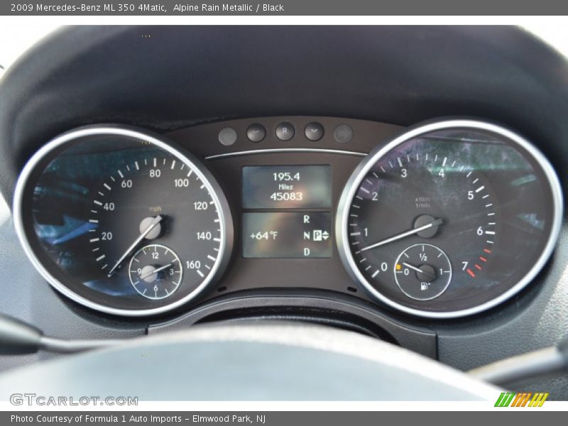 Alpine Rain Metallic / Black 2009 Mercedes-Benz ML 350 4Matic