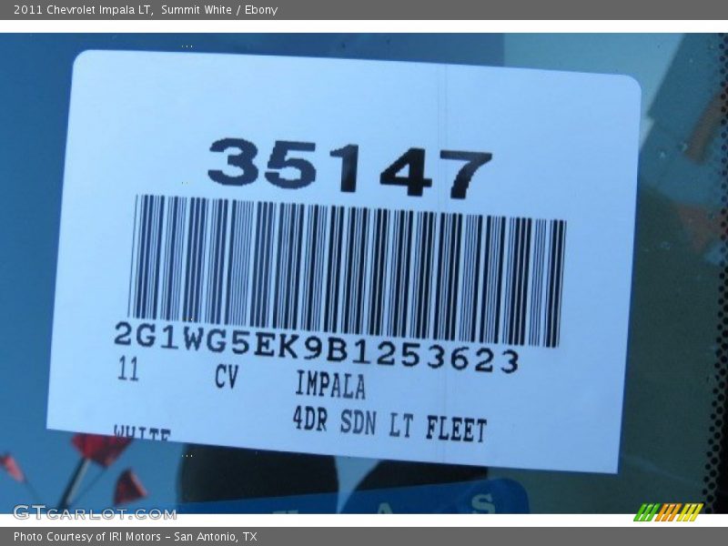 Summit White / Ebony 2011 Chevrolet Impala LT