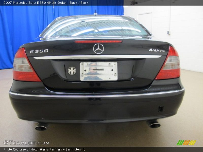 Black / Black 2007 Mercedes-Benz E 350 4Matic Sedan