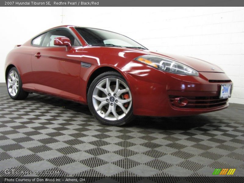 Redfire Pearl / Black/Red 2007 Hyundai Tiburon SE