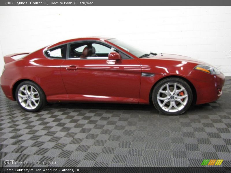 Redfire Pearl / Black/Red 2007 Hyundai Tiburon SE