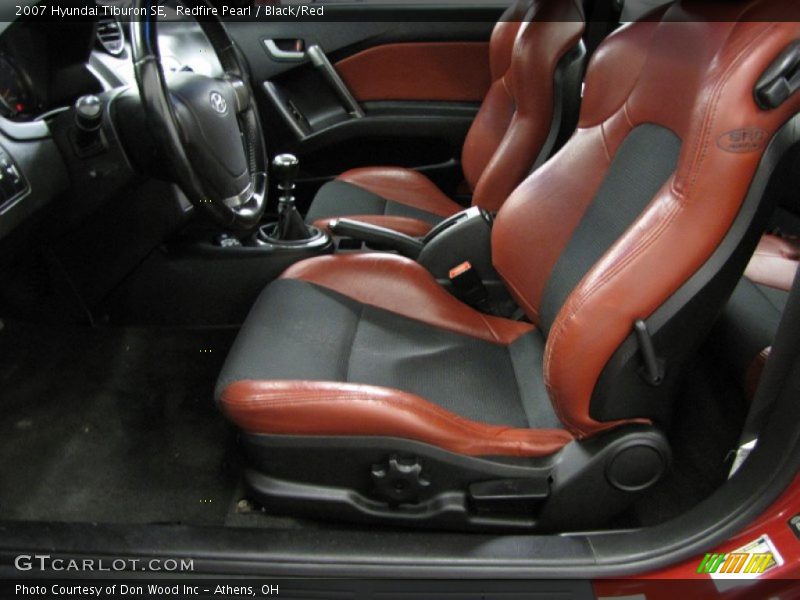 Redfire Pearl / Black/Red 2007 Hyundai Tiburon SE