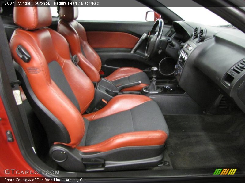 Redfire Pearl / Black/Red 2007 Hyundai Tiburon SE