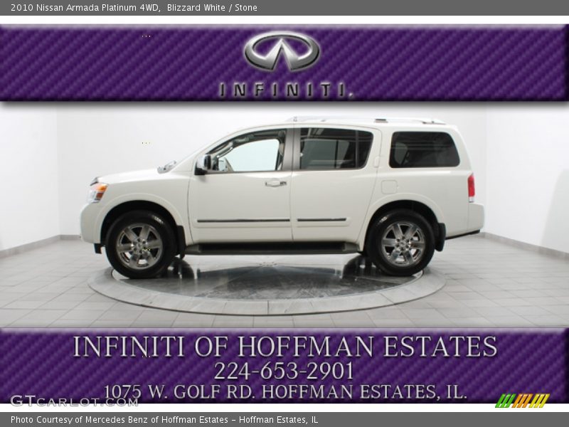 Blizzard White / Stone 2010 Nissan Armada Platinum 4WD