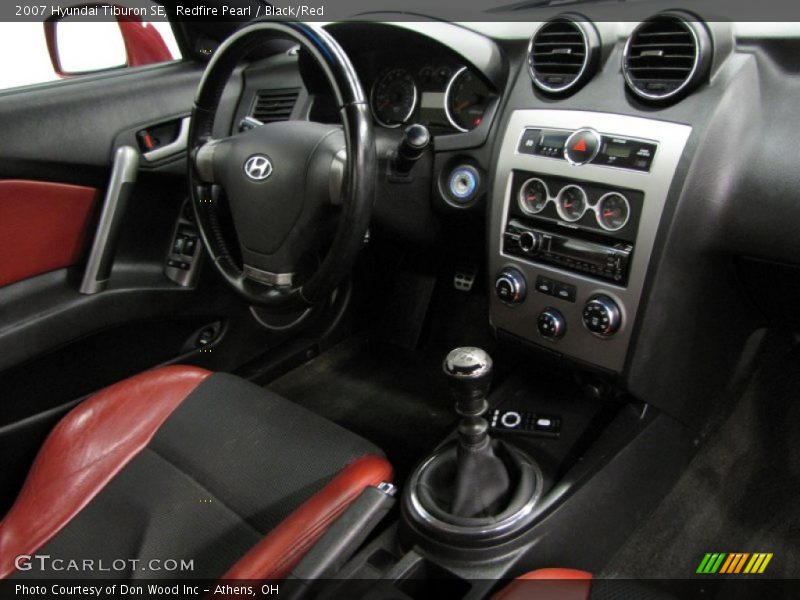 Redfire Pearl / Black/Red 2007 Hyundai Tiburon SE