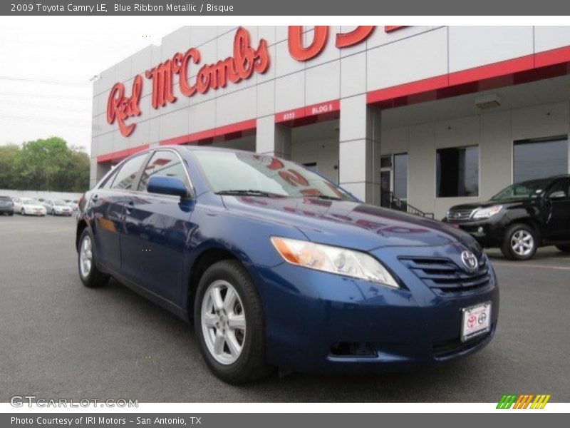 Blue Ribbon Metallic / Bisque 2009 Toyota Camry LE