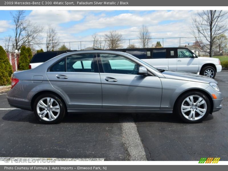 Palladium Silver Metallic / Black 2009 Mercedes-Benz C 300 4Matic Sport