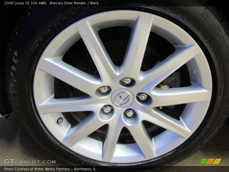 Mercury Silver Metallic / Black 2006 Lexus GS 300 AWD