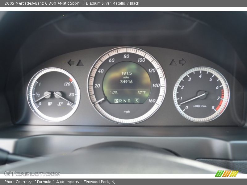Palladium Silver Metallic / Black 2009 Mercedes-Benz C 300 4Matic Sport