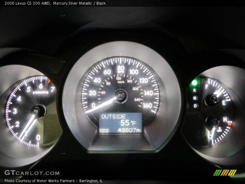 Mercury Silver Metallic / Black 2006 Lexus GS 300 AWD
