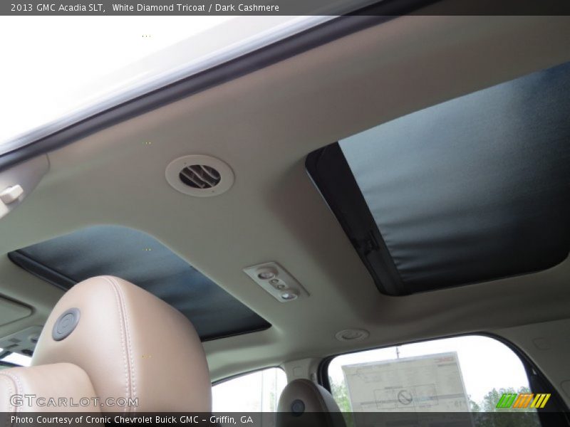 White Diamond Tricoat / Dark Cashmere 2013 GMC Acadia SLT
