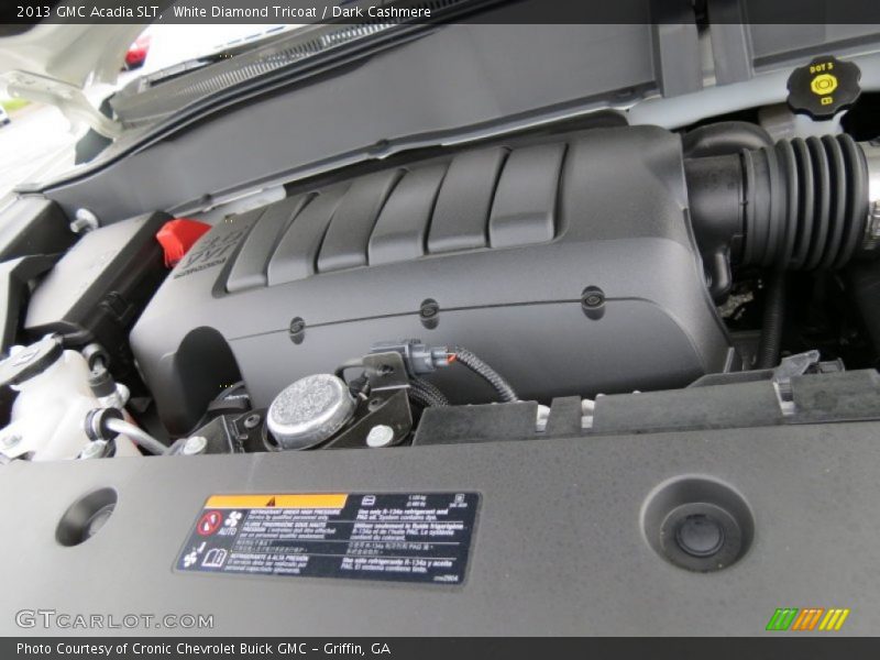 White Diamond Tricoat / Dark Cashmere 2013 GMC Acadia SLT