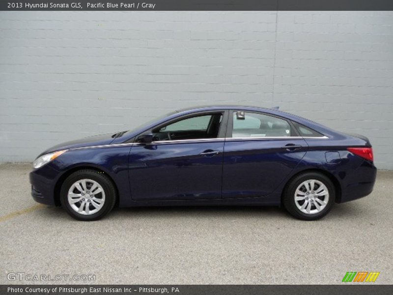 Pacific Blue Pearl / Gray 2013 Hyundai Sonata GLS