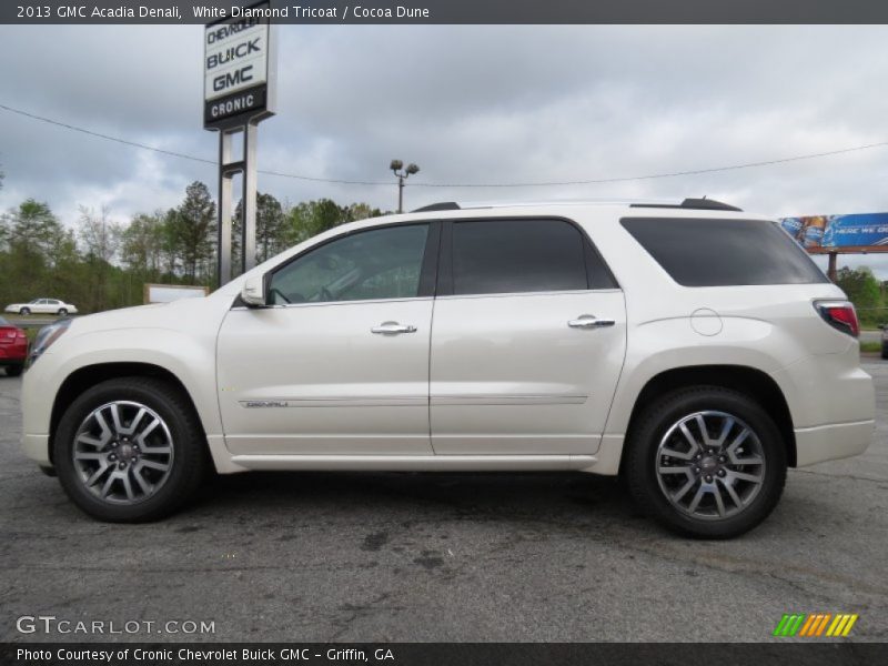 White Diamond Tricoat / Cocoa Dune 2013 GMC Acadia Denali