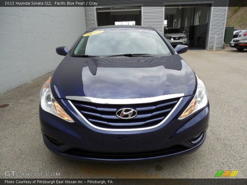 Pacific Blue Pearl / Gray 2013 Hyundai Sonata GLS