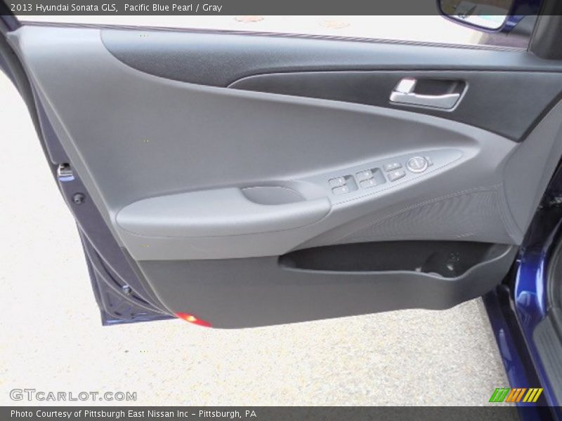 Pacific Blue Pearl / Gray 2013 Hyundai Sonata GLS