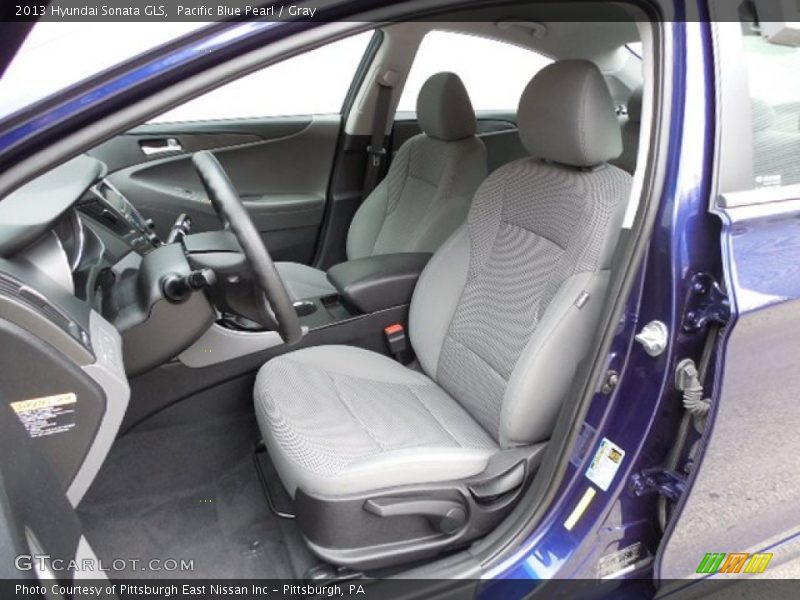 Pacific Blue Pearl / Gray 2013 Hyundai Sonata GLS