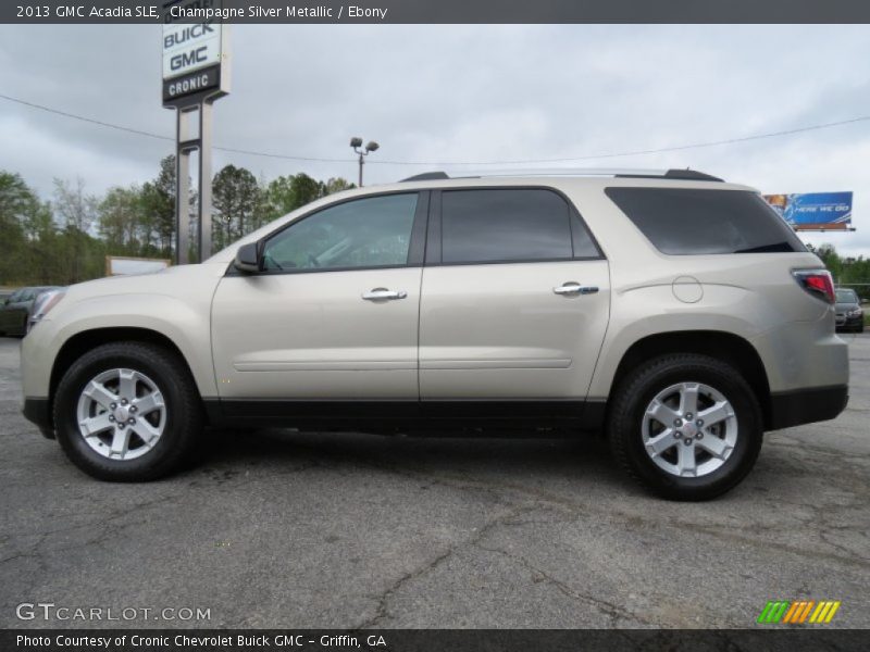 Champagne Silver Metallic / Ebony 2013 GMC Acadia SLE