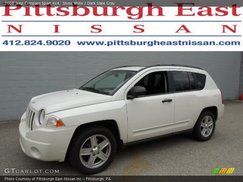 Stone White / Dark Slate Gray 2008 Jeep Compass Sport 4x4