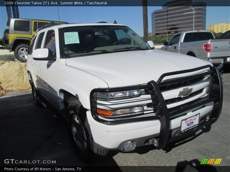 Summit White / Tan/Neutral 2006 Chevrolet Tahoe Z71 4x4