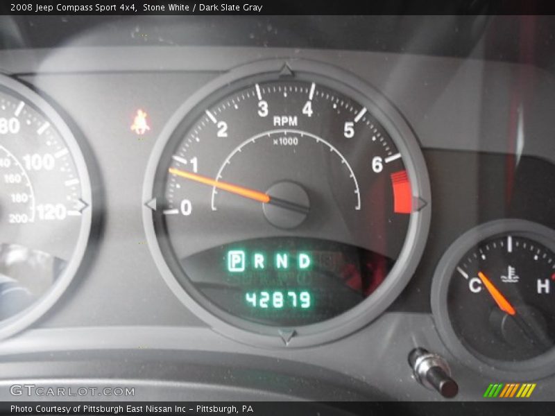 Stone White / Dark Slate Gray 2008 Jeep Compass Sport 4x4