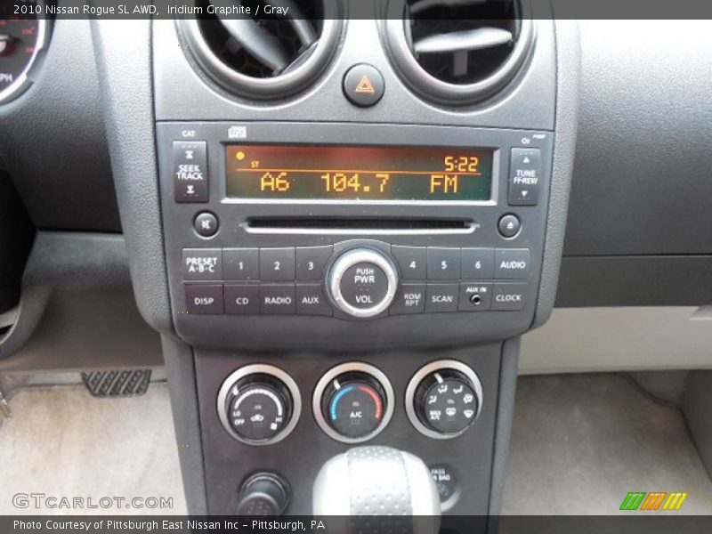 Controls of 2010 Rogue SL AWD