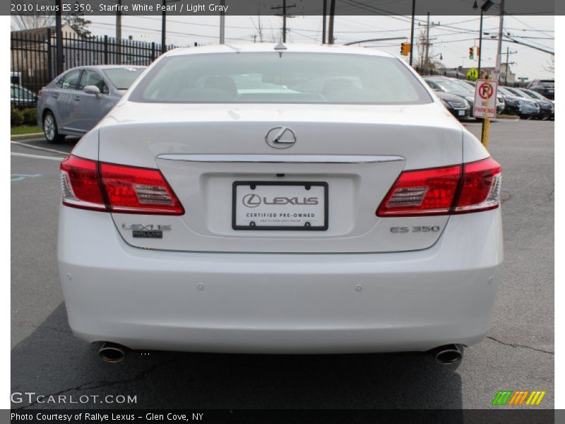 Starfire White Pearl / Light Gray 2010 Lexus ES 350