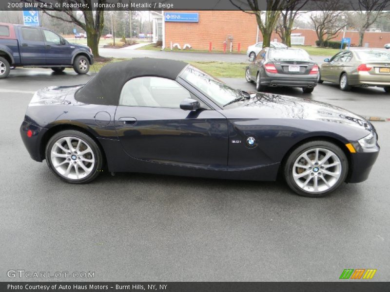 Monaco Blue Metallic / Beige 2008 BMW Z4 3.0i Roadster