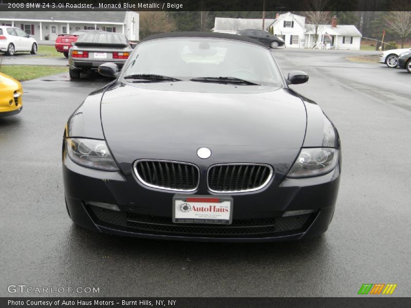 Monaco Blue Metallic / Beige 2008 BMW Z4 3.0i Roadster