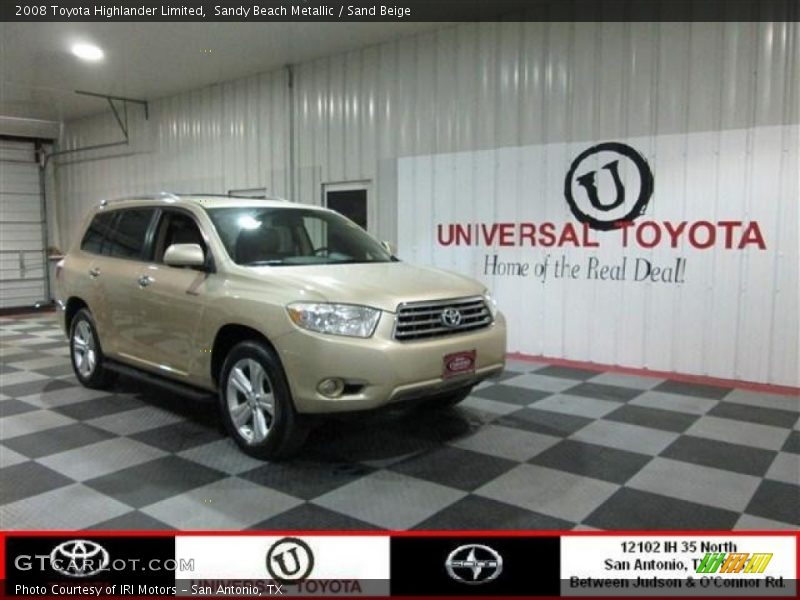 Sandy Beach Metallic / Sand Beige 2008 Toyota Highlander Limited