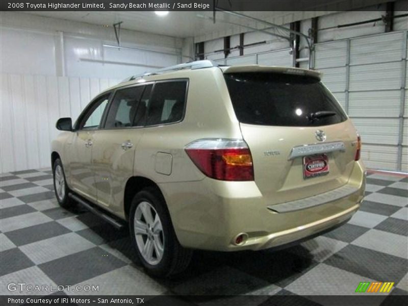 Sandy Beach Metallic / Sand Beige 2008 Toyota Highlander Limited
