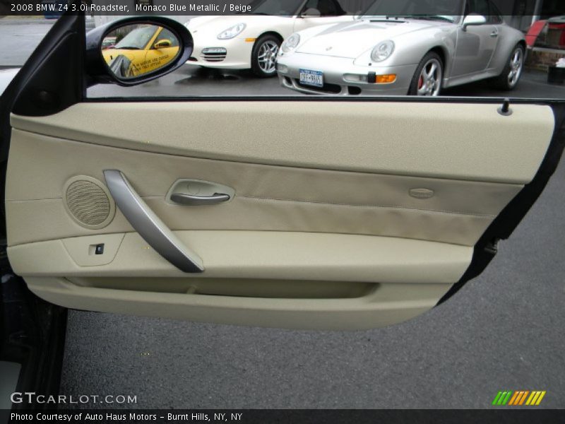 Monaco Blue Metallic / Beige 2008 BMW Z4 3.0i Roadster
