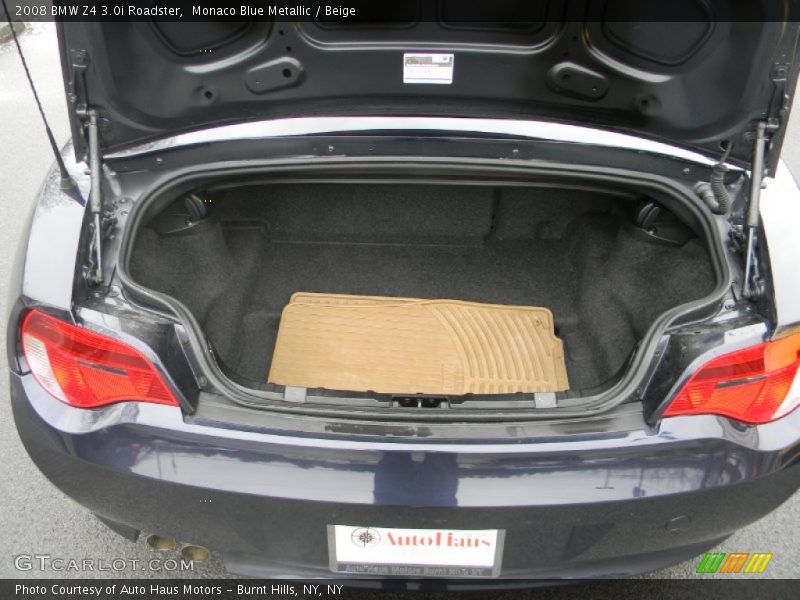 Monaco Blue Metallic / Beige 2008 BMW Z4 3.0i Roadster
