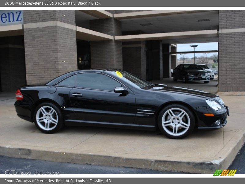 Black / Black 2008 Mercedes-Benz SL 550 Roadster