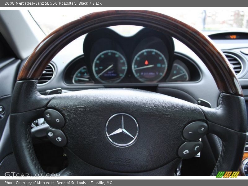 Black / Black 2008 Mercedes-Benz SL 550 Roadster
