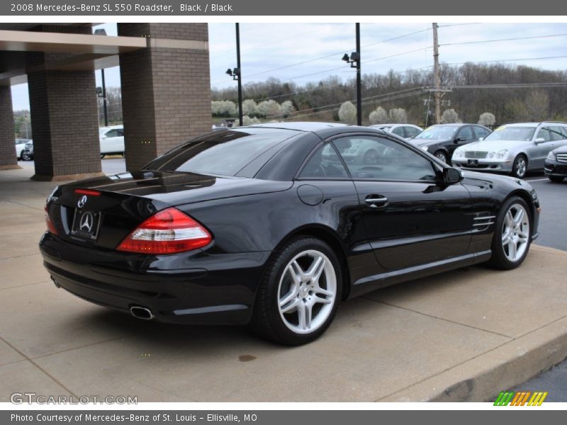 Black / Black 2008 Mercedes-Benz SL 550 Roadster