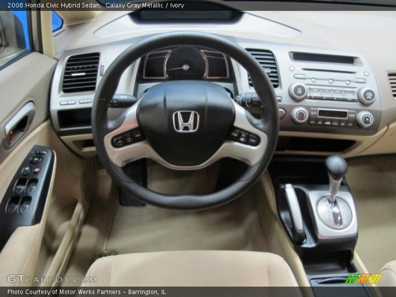 Galaxy Gray Metallic / Ivory 2008 Honda Civic Hybrid Sedan