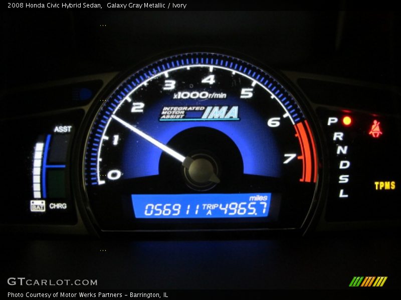 Galaxy Gray Metallic / Ivory 2008 Honda Civic Hybrid Sedan