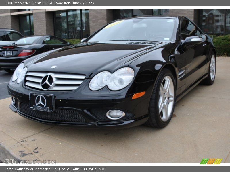 Black / Black 2008 Mercedes-Benz SL 550 Roadster