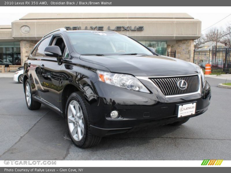 Obsidian Black / Black/Brown Walnut 2010 Lexus RX 350 AWD