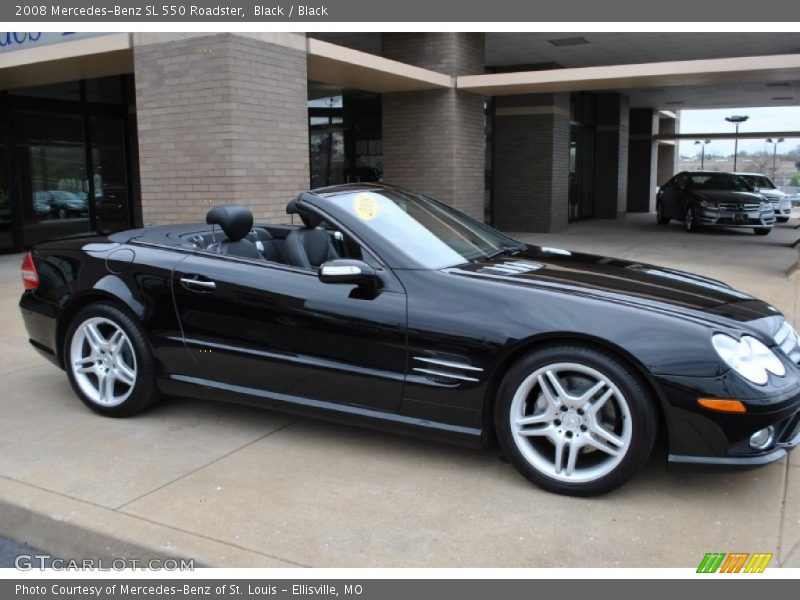 Black / Black 2008 Mercedes-Benz SL 550 Roadster