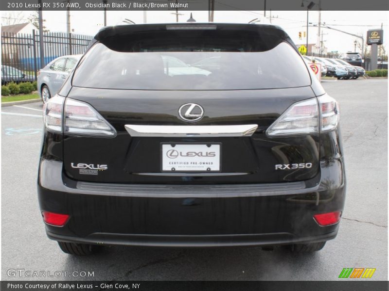 Obsidian Black / Black/Brown Walnut 2010 Lexus RX 350 AWD