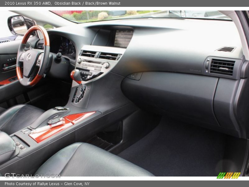 Obsidian Black / Black/Brown Walnut 2010 Lexus RX 350 AWD