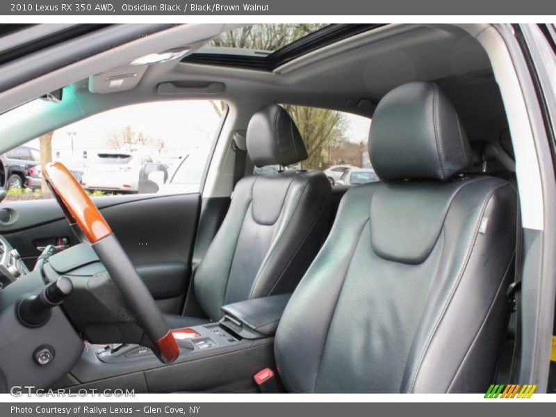 Obsidian Black / Black/Brown Walnut 2010 Lexus RX 350 AWD