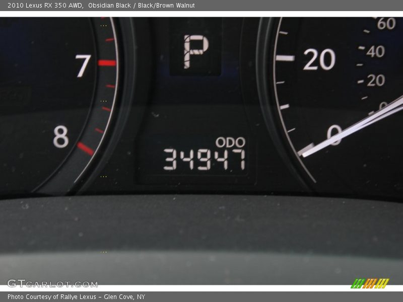 Obsidian Black / Black/Brown Walnut 2010 Lexus RX 350 AWD