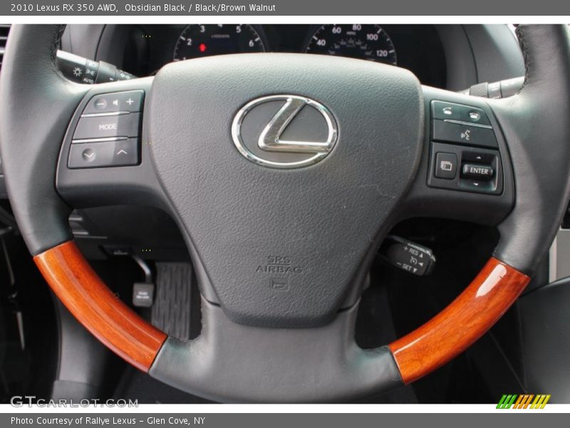 Obsidian Black / Black/Brown Walnut 2010 Lexus RX 350 AWD